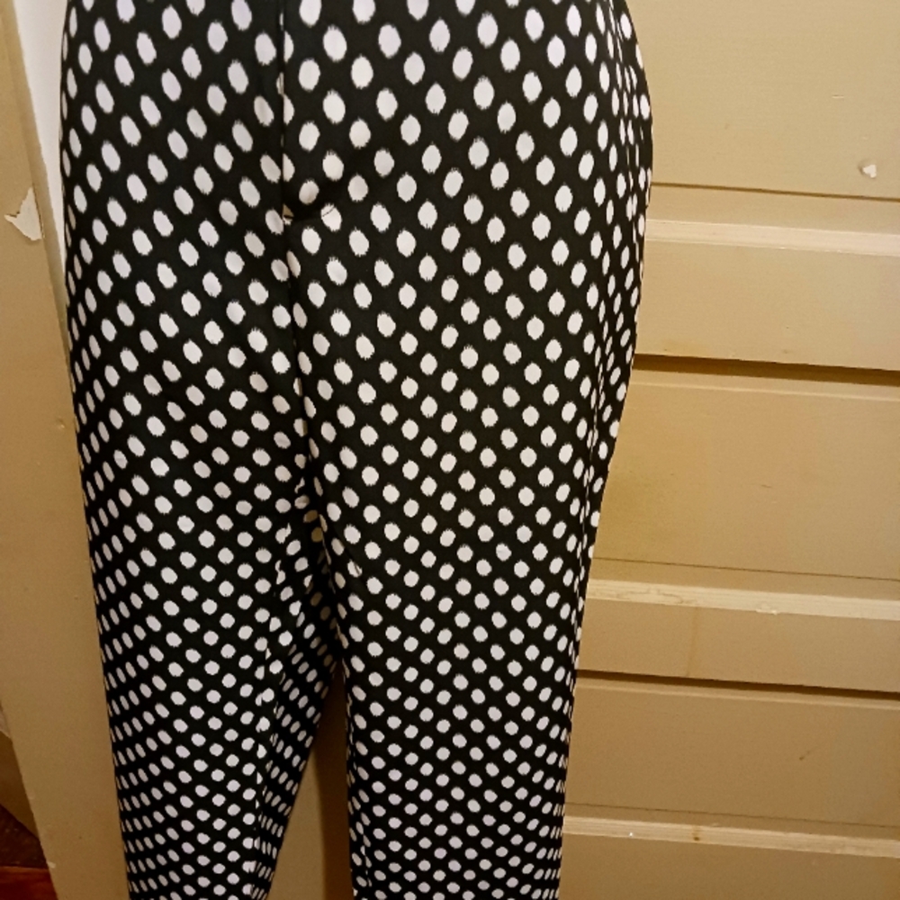 Banana Republic anklet polka dot dress pants